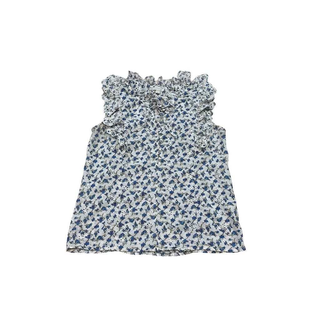 Jennifer & Grace Sleeveless Floral Eyelet Blouse Size M